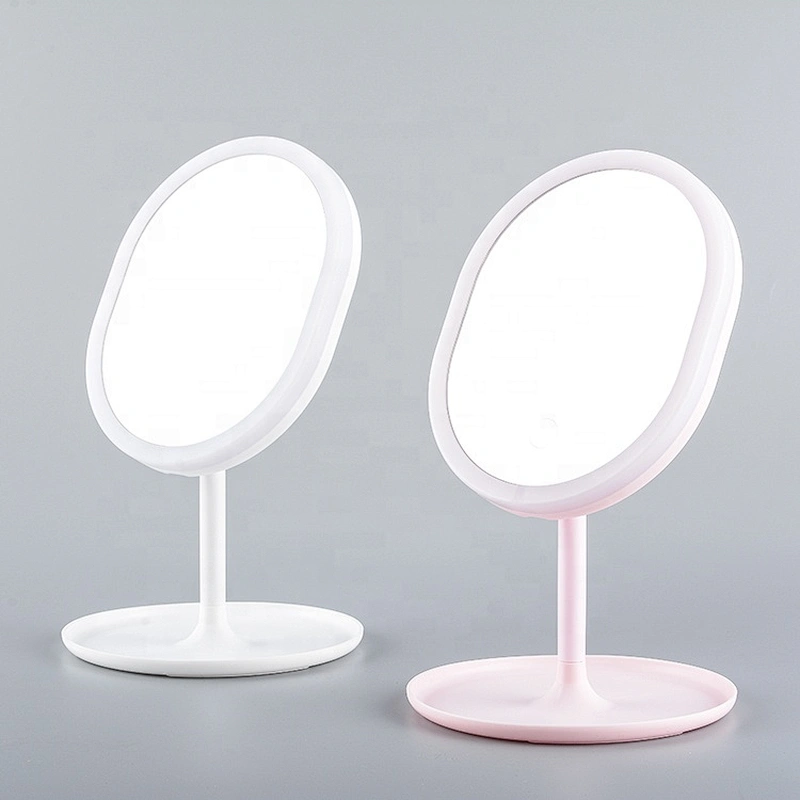 domestic beauty table led mirror make up cosmetic round mirror led portable led mirror