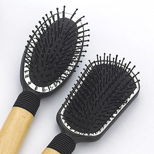 Custom wood styling brush hairdresser hair dryer plastic massage brush