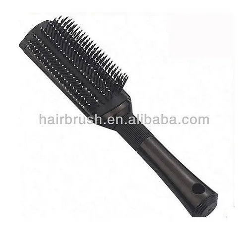 white ball tips black plastic bristle hair brush