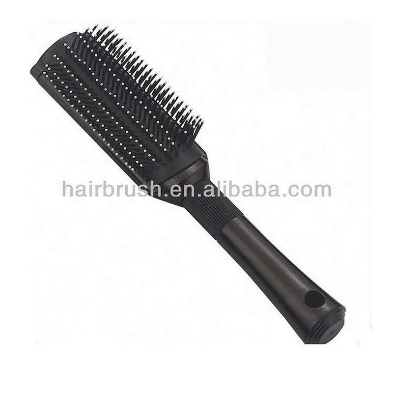 white ball tips black plastic bristle hair brush