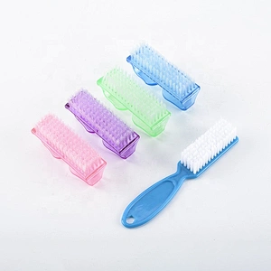 Hot sale small nail cleaning brush set makeup tools plastic nail manicure brush