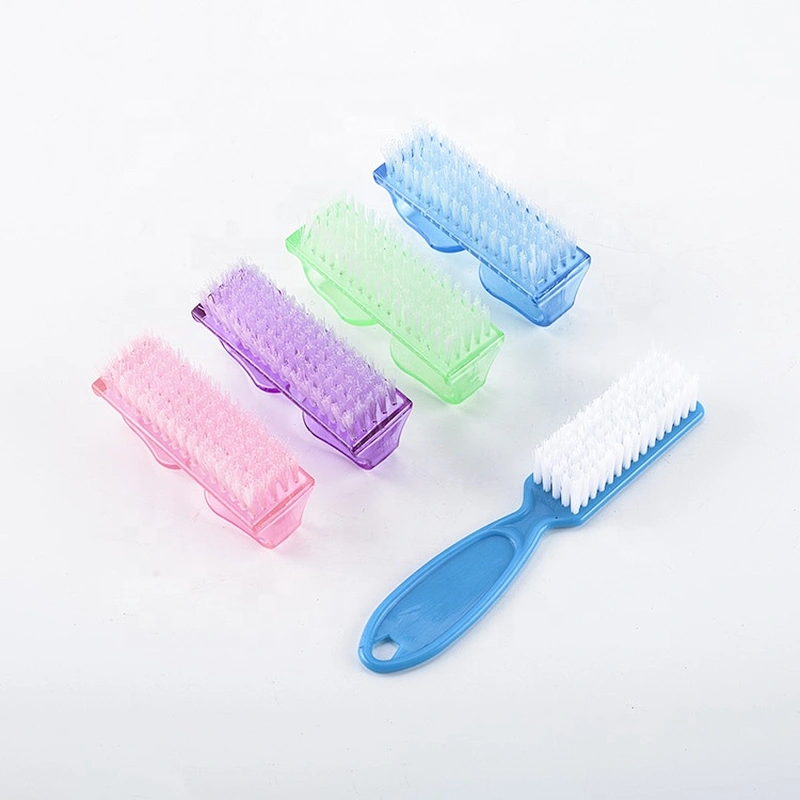 Hot sale small nail cleaning brush set makeup tools plastic nail manicure brush