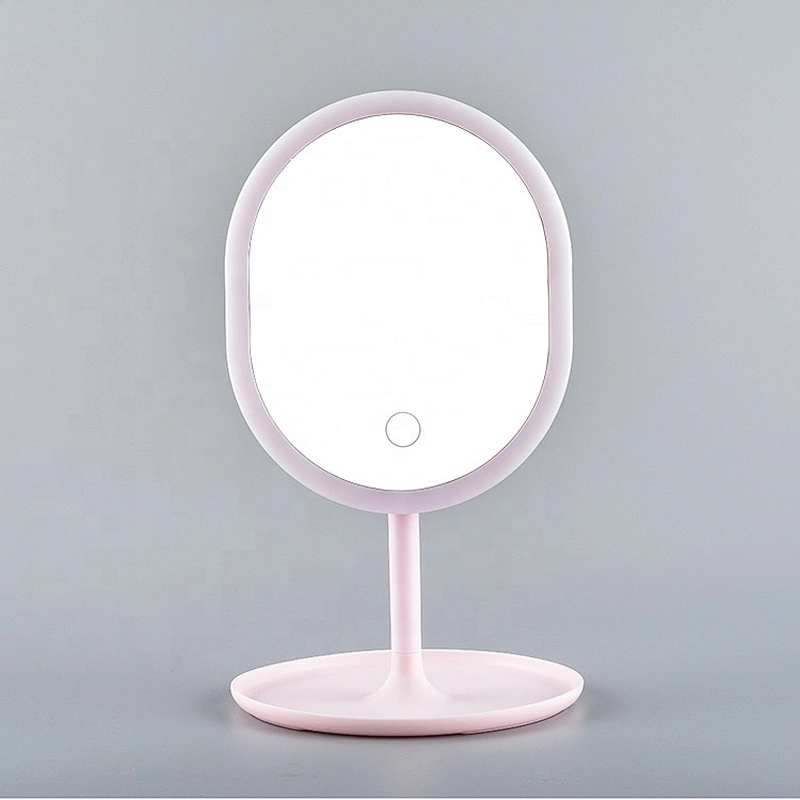 domestic beauty table led mirror make up cosmetic round mirror led portable led mirror