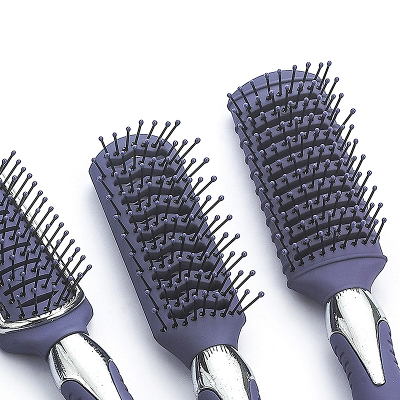 Professional custom hairdresser ventilation hair brush plastic shower brush massage brush