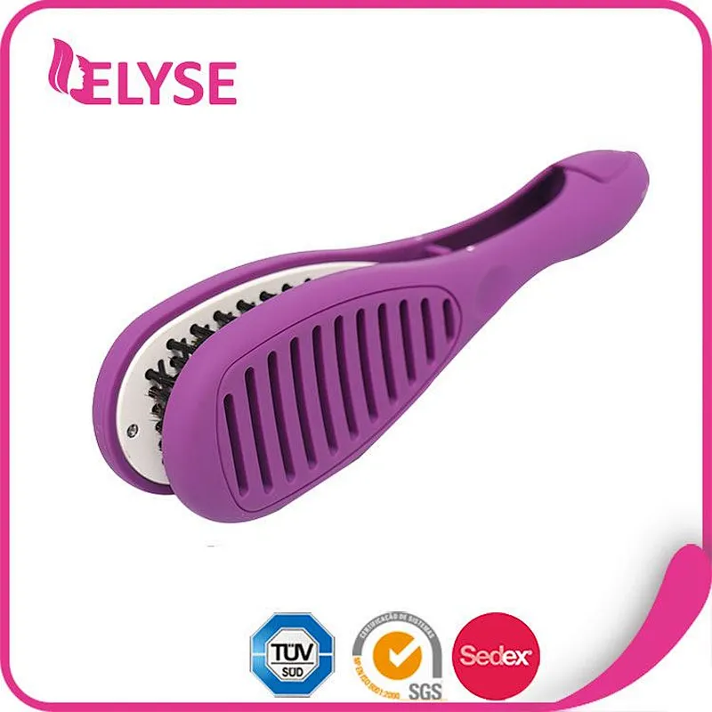 Colorful factory professional ironic hair straightener with brush