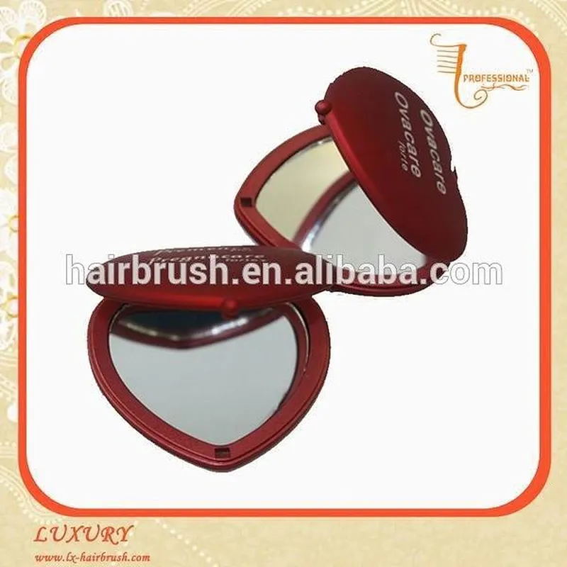 Women travelling basic necessities Elegant plastic Pocket mirror with magnify function