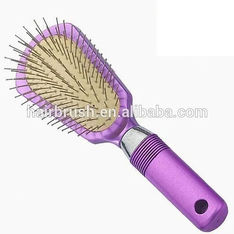 High quality paddle wholesale brush metal bristle plastic brush hair brush
