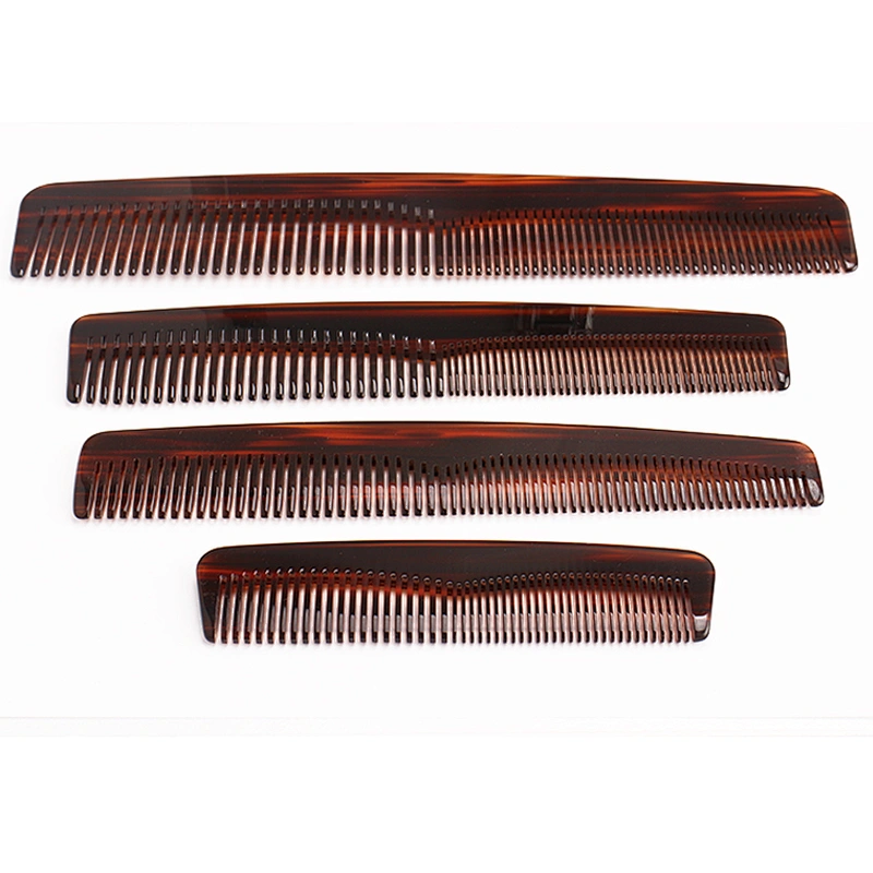 Top quality various shape colors cellulose acetate handmade hair comb