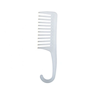 Wholesale high quality plastic non-tangled wide tooth comb curved  hook hair comb
