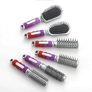 Customized various color massage hair brush paddle hair brush hair dryer companion ventilation brush