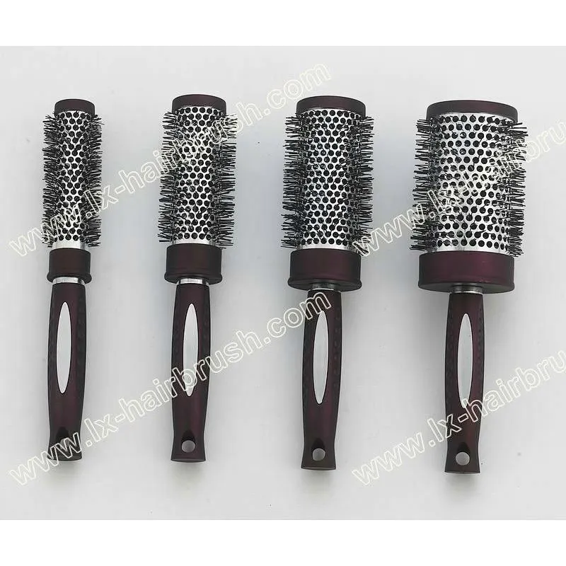 Professional salon hair brush with Aluminum barrel.