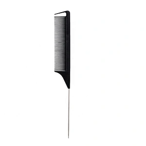 Black precision parting comb carbon heat resistance private label carbon tail antistatic parting comb