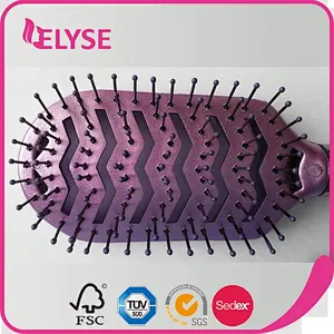 professional factory design plastic vent hair brush with nylon bristle