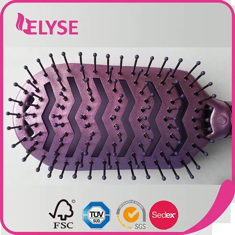 professional factory design plastic vent hair brush with nylon bristle