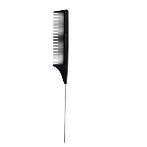 New carbon comb metal pin tail comb precision parting comb carbon