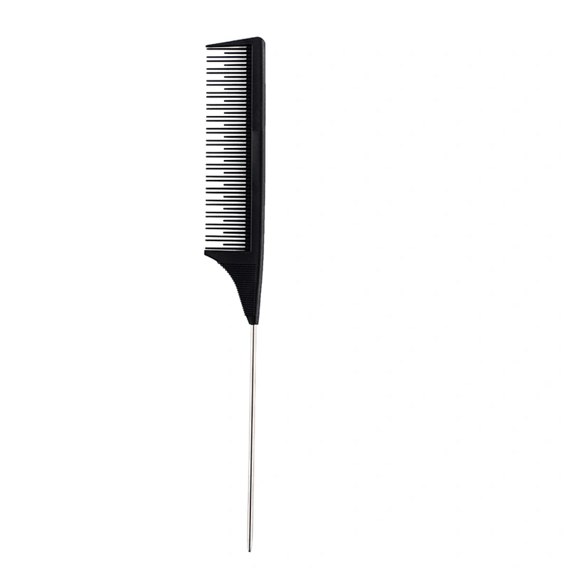 New carbon comb metal pin tail comb precision parting comb carbon