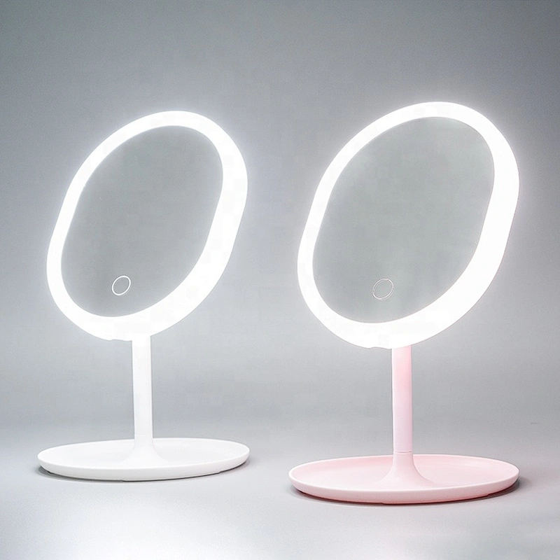 domestic beauty table led mirror make up cosmetic round mirror led portable led mirror
