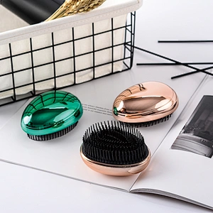 Wholesale Salon Anti-Static Plastic Compact Comb Tangle Free Detangling Hair Brush