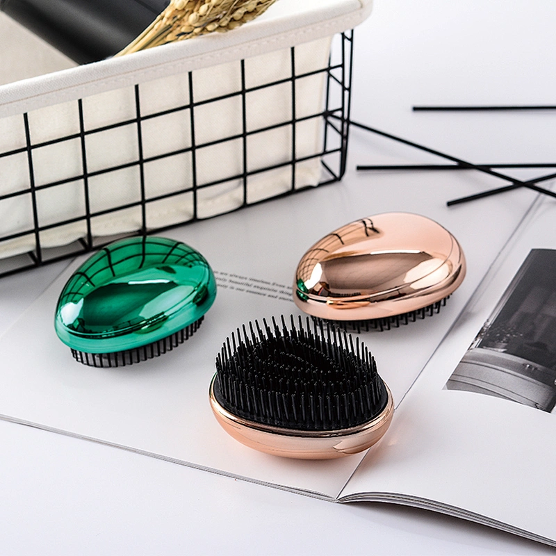 Wholesale Salon Anti-Static Plastic Compact Comb Tangle Free Detangling Hair Brush