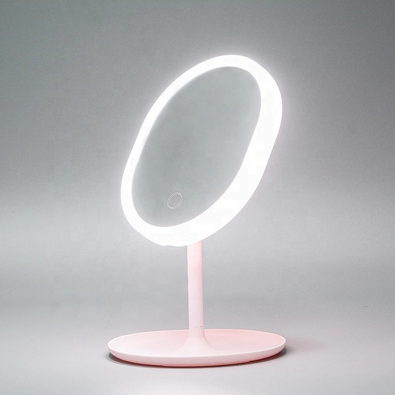 domestic beauty table led mirror make up cosmetic round mirror led portable led mirror