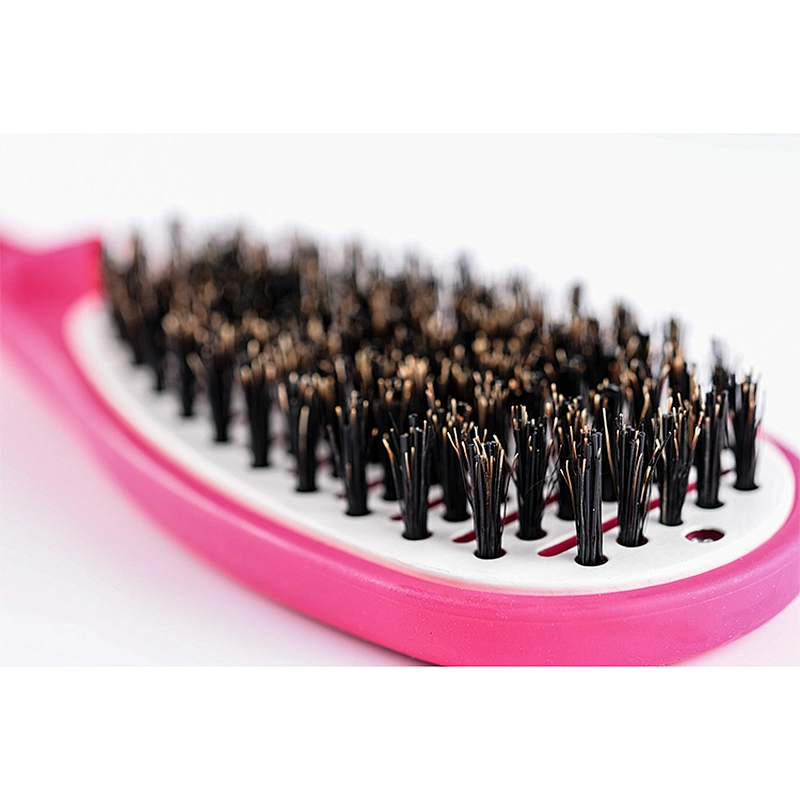 Colorful lcd display plastic bristle hair straightener comb brush