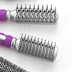Customized various color massage hair brush paddle hair brush hair dryer companion ventilation brush