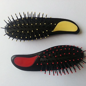New styling vent brush soft nylon bristle detangler plastic hairbrush