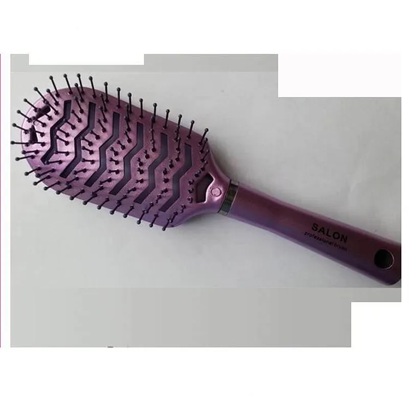 professional factory design plastic vent hair brush with nylon bristle