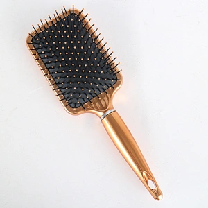 Custom professional popular wooden plastic flat paddle hair brush