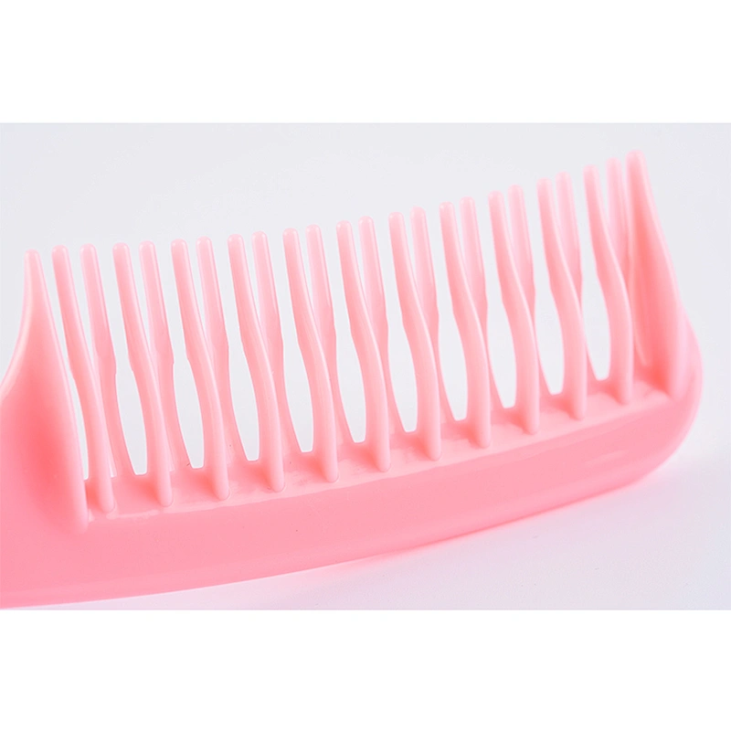 Custom logo fashion promotion cellulose acetate comb six different styles items pink plastic comb for women