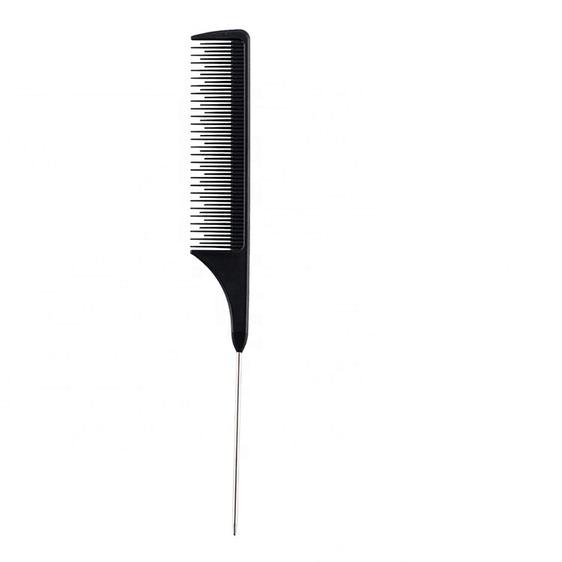 precision comb rat tail carbon fiber handle parting comb customizable carbon parting comb