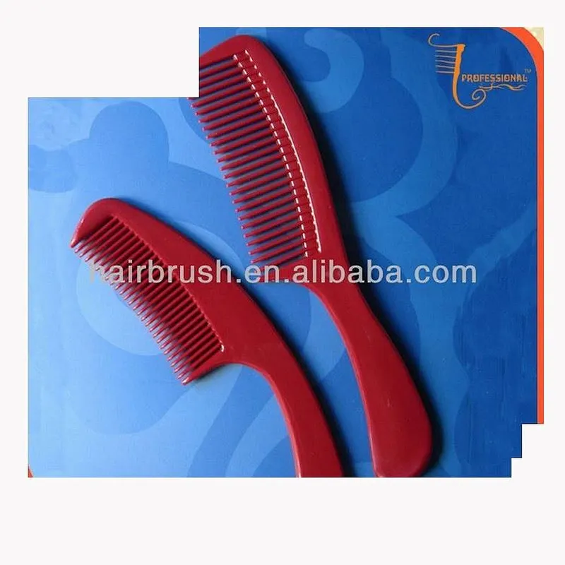 Red plastic comb 2 pcs promotional gift set