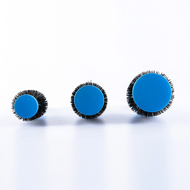 Professional aluminum barrel plastic volume round hair brush with bristles