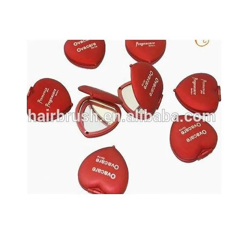 Women travelling basic necessities Elegant plastic Pocket mirror with magnify function