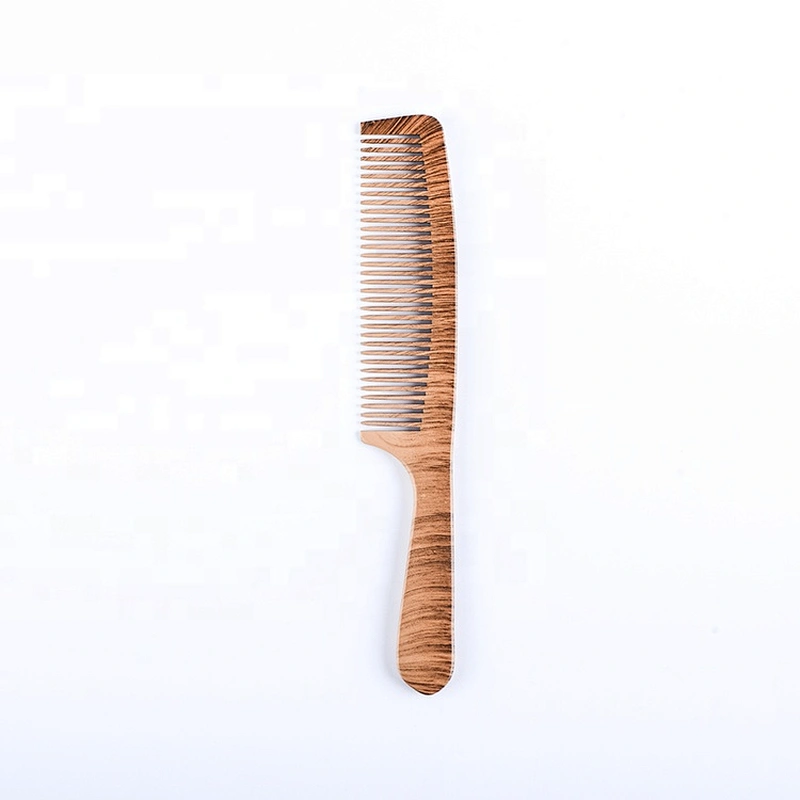 afro wooden custom combs double side wide tooth wood comb beard comb black wooden
