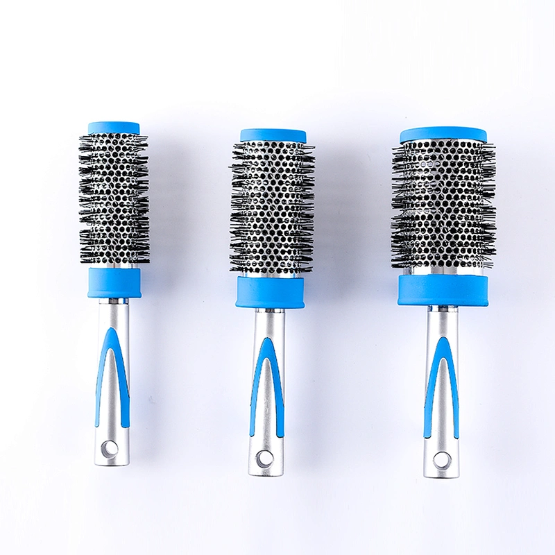 Aluminum Barrel Hair Brush Nylon Heat-resistant Ceramic Brush Ionic Nano Technology Round Hair Brush
