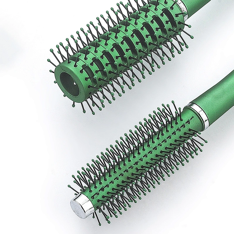 hotest selling plastic metal coating hair ventilation brush round salon beauty professional brush
