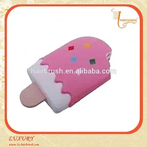 New arrival lovely shape Children foldable plastic hair brush with mirror