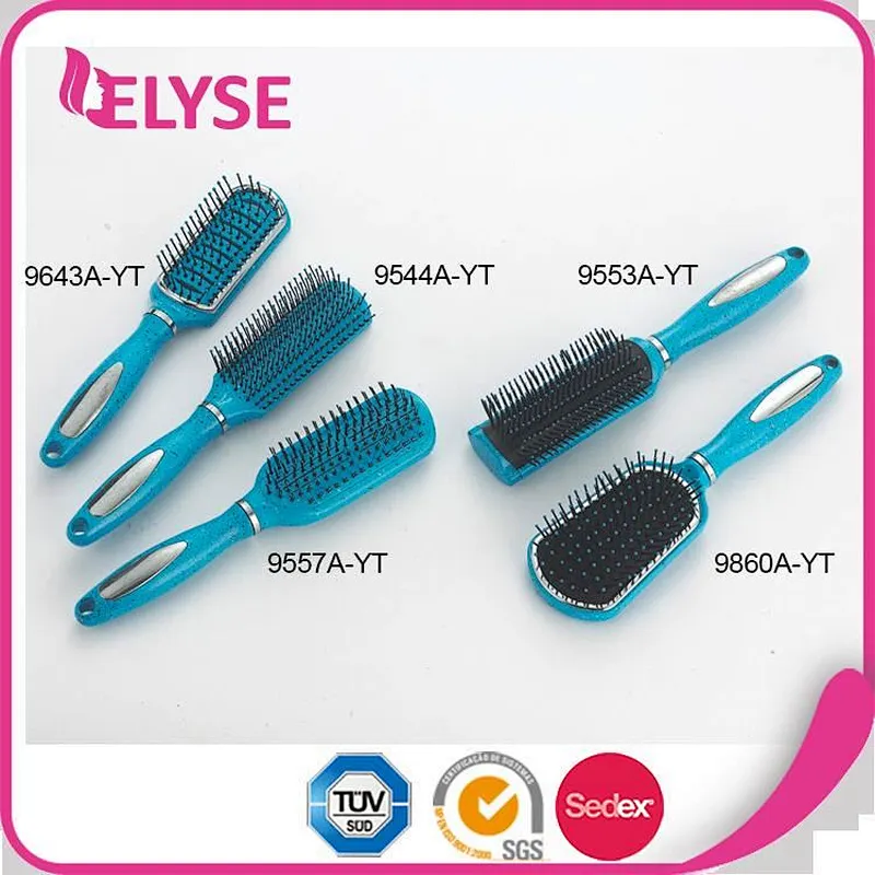 Fashion style plastic Vent hair brush with Marble paint