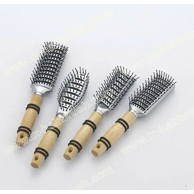 wooden handle vent hairbrush,hair brush