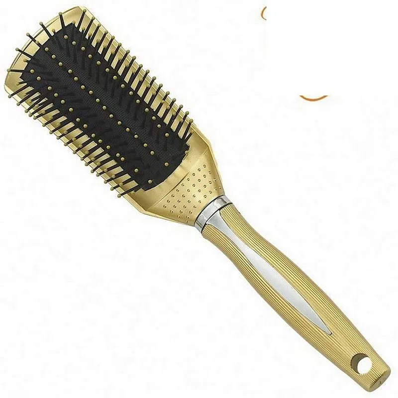 Plastic cushion hair brush with Nylon bristle pin