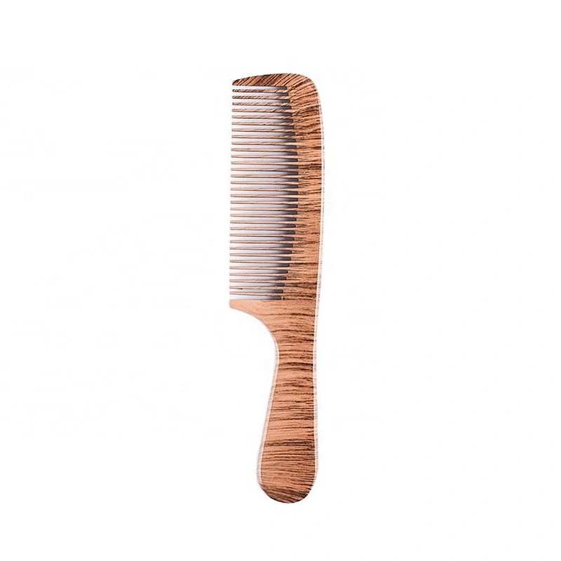 afro wooden custom combs double side wide tooth wood comb beard comb black wooden