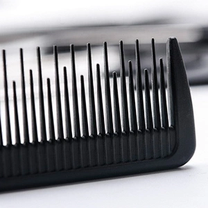 precision comb rat tail carbon fiber handle parting comb customizable carbon parting comb