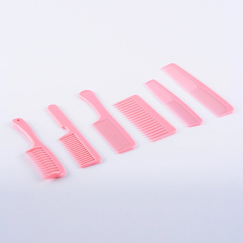 Custom logo fashion promotion cellulose acetate comb six different styles items pink plastic comb for women
