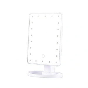 household white travel led light mirror led vanity mirror make up mirror with led light