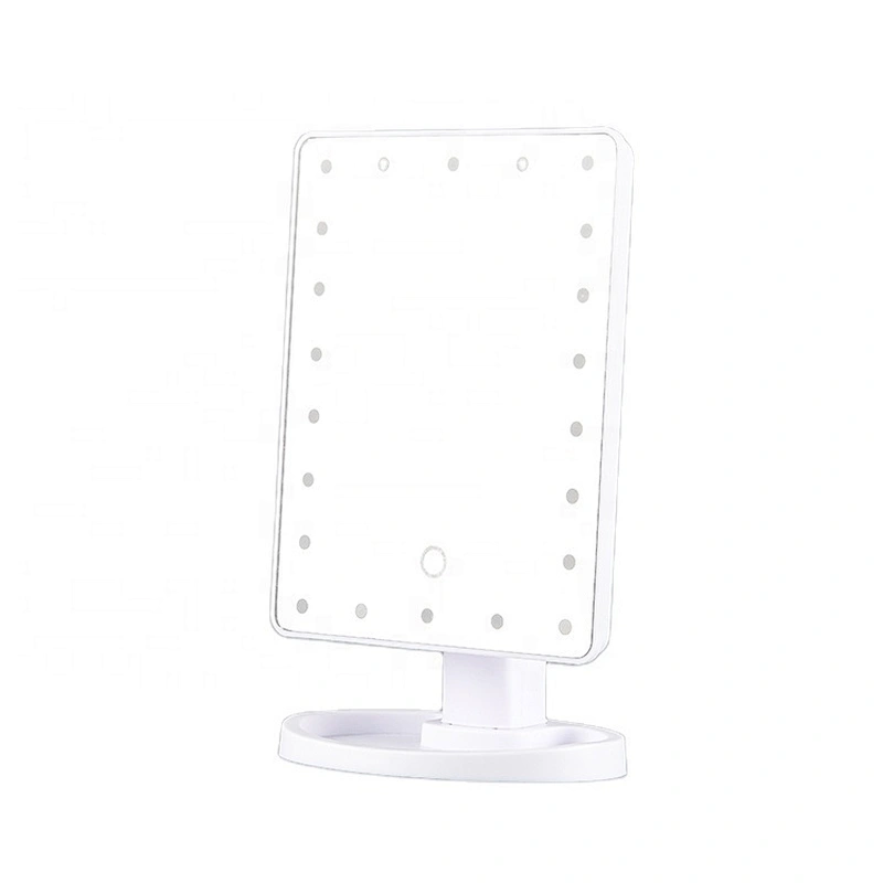 household white travel led light mirror led vanity mirror make up mirror with led light