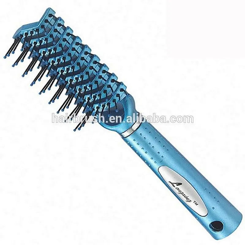Plastic hairdressing vent hair brushes with nylon bristle