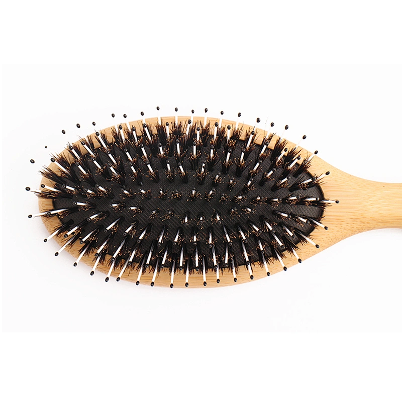Good quality wooden natural plastic soft bristles hair brush