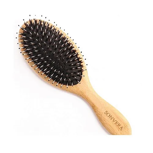Good quality wooden natural plastic soft bristles hair brush