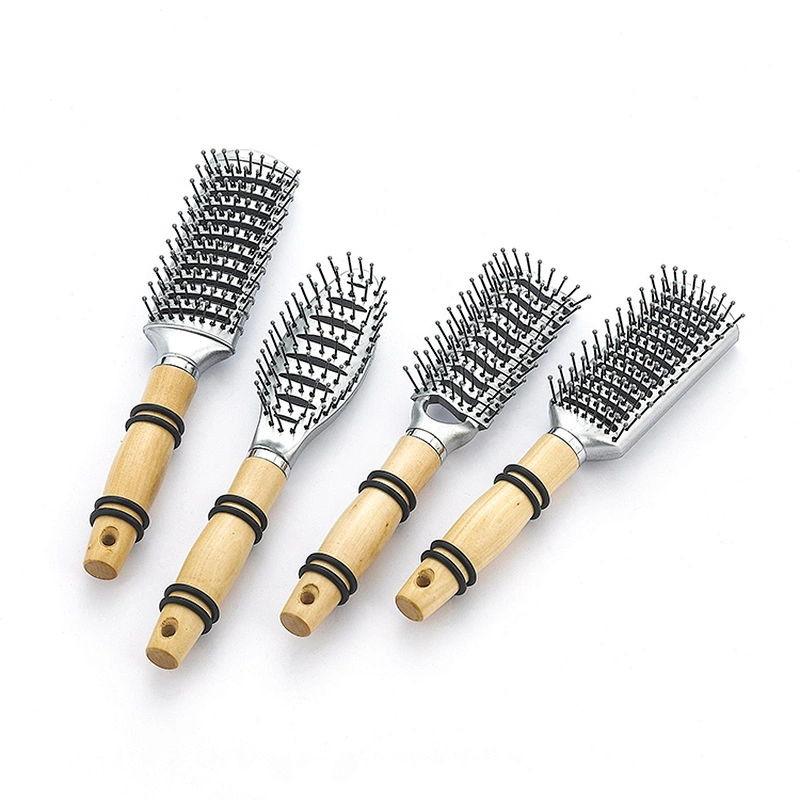 Custom Hairdresser Log Styling Brush Hair Dryer Brush Plastic Massage Brush